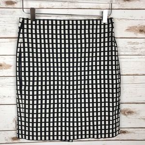 J Crew “The Pencil Skirt” Windowpane Pattern
